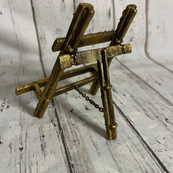 Vintage Elegant Solid Brass Vines Easel Frame Stand - Picture 6 of 8